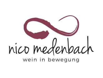 nico medenbach - wein in bewegung logo design by yippiyproject