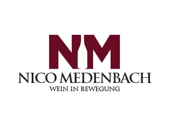 nico medenbach - wein in bewegung logo design by yippiyproject