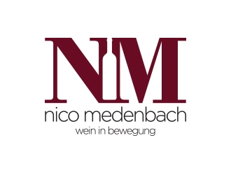 nico medenbach - wein in bewegung logo design by yippiyproject