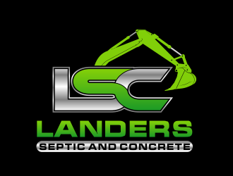 Landers Septic and Concrete logo design by beejo