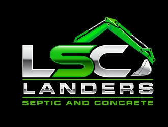 Landers Septic and Concrete logo design by Vincent Leoncito