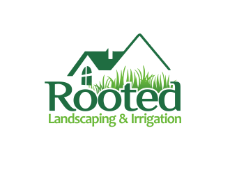 Rooted - Landscaping and Irrigation logo design by YONK