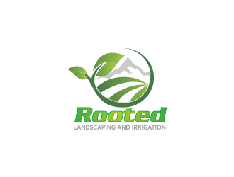 Rooted - Landscaping and Irrigation logo design by Greenlight