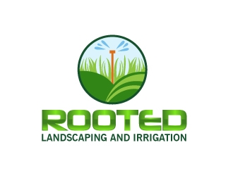 Rooted - Landscaping and Irrigation logo design by Webphixo