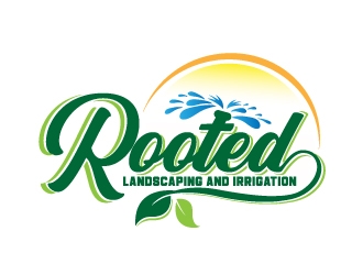 Rooted - Landscaping and Irrigation logo design by moomoo
