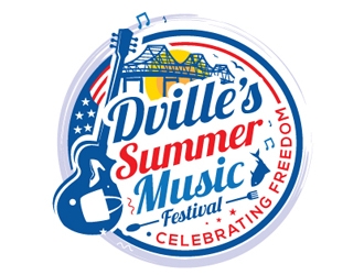 Dville’s Summer Music Festival celebrating Freedom logo design by gogo