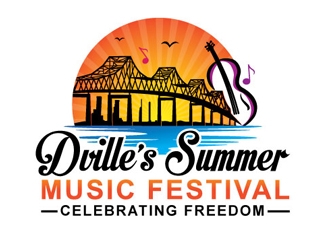 Dville’s Summer Music Festival celebrating Freedom logo design by gogo