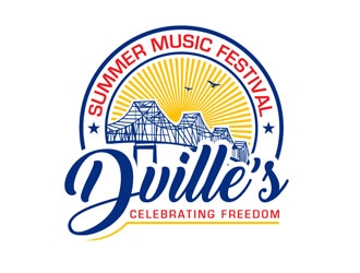 Dville’s Summer Music Festival celebrating Freedom logo design by frontrunner