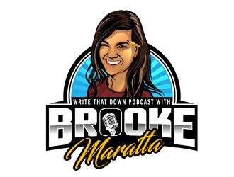 Write That Down Podcast with Brooke Maratta logo design by DreamLogoDesign