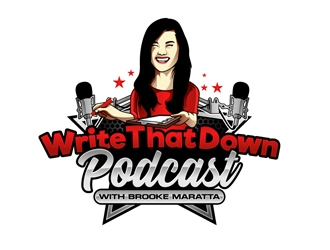 Write That Down Podcast with Brooke Maratta logo design by DreamLogoDesign