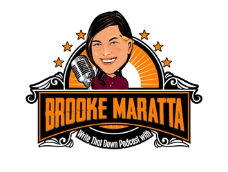Write That Down Podcast with Brooke Maratta logo design by DreamLogoDesign