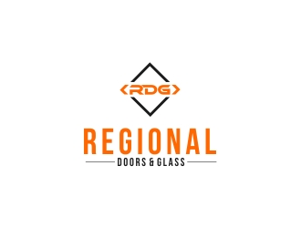 Regional Doors & Glass logo design by DanizmaArt
