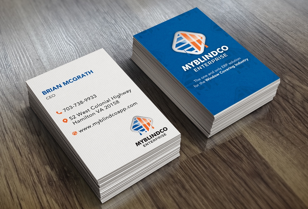 MyBlindCo Logo needs updating and the word enterprise  added bellow the Word MYBLINDCO.   logo design by KHAI