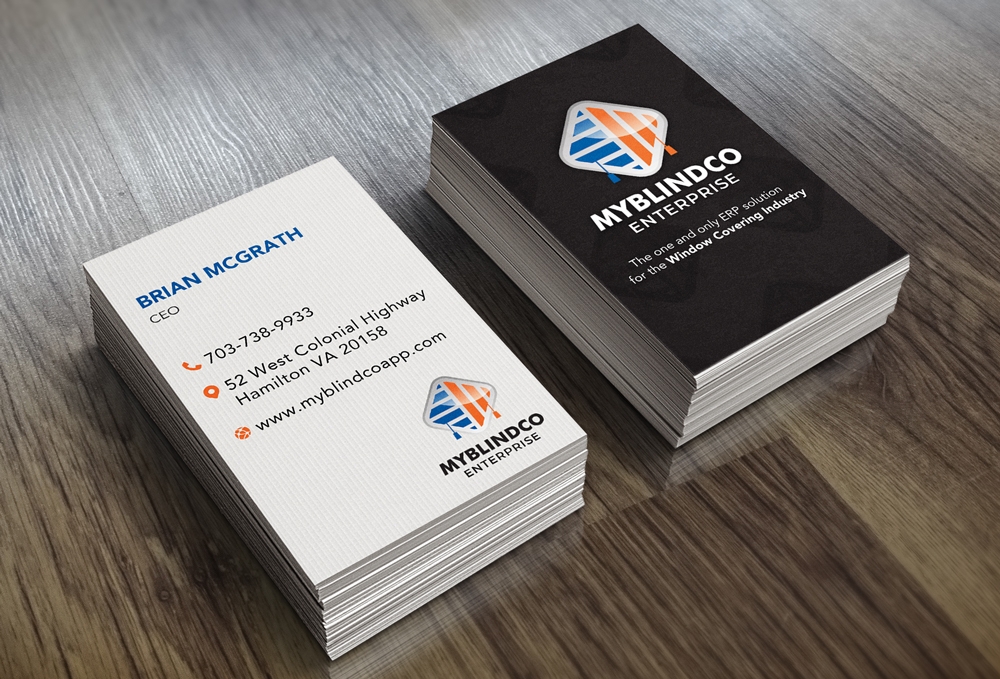 MyBlindCo Logo needs updating and the word enterprise  added bellow the Word MYBLINDCO.   logo design by KHAI