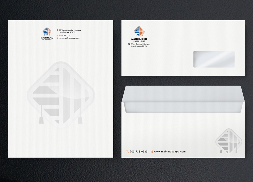 MyBlindCo Logo needs updating and the word enterprise  added bellow the Word MYBLINDCO.   logo design by KHAI