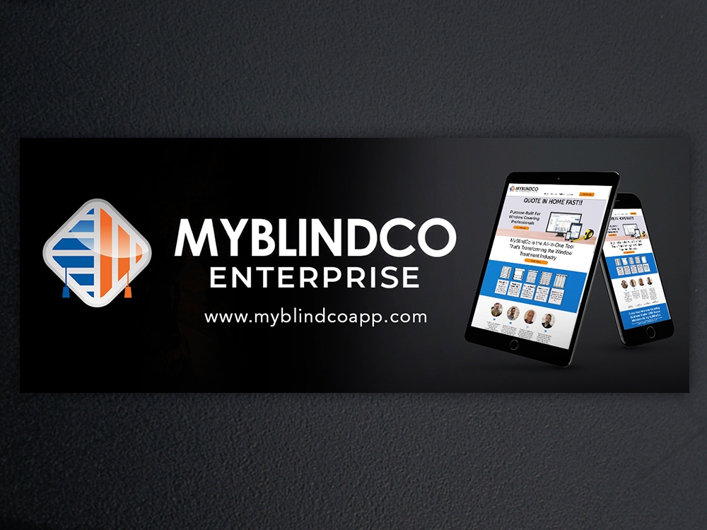 MyBlindCo Logo needs updating and the word enterprise  added bellow the Word MYBLINDCO.   logo design by KHAI