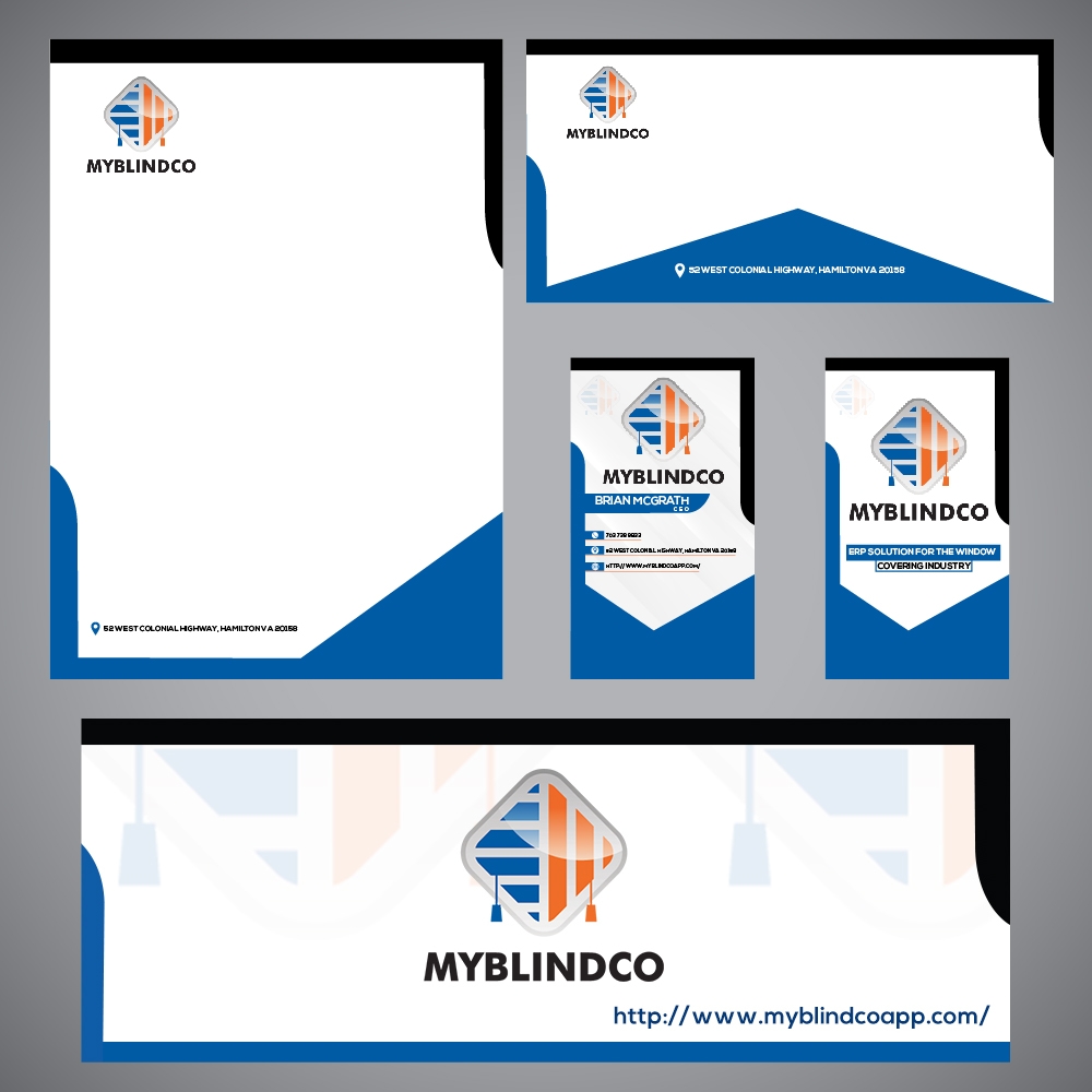 MyBlindCo Logo needs updating and the word enterprise  added bellow the Word MYBLINDCO.   logo design by fawadyk