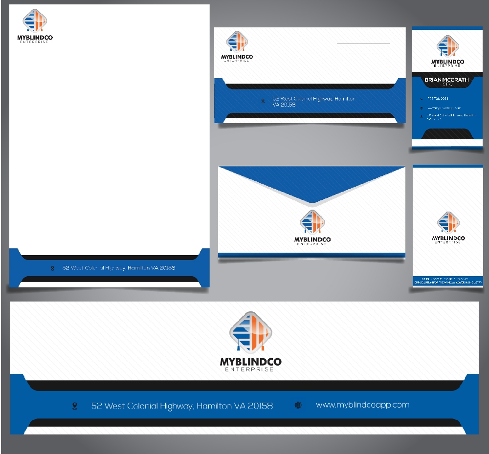 MyBlindCo Logo needs updating and the word enterprise  added bellow the Word MYBLINDCO.   logo design by fawadyk