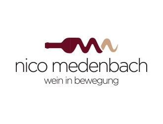 nico medenbach - wein in bewegung logo design by yippiyproject