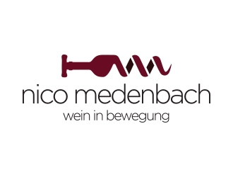 nico medenbach - wein in bewegung logo design by yippiyproject