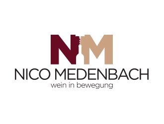 nico medenbach - wein in bewegung logo design by yippiyproject