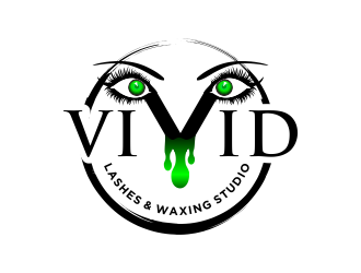 VIVID, LASHES & WAXING STUDIO logo design by done