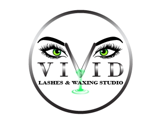 VIVID, LASHES & WAXING STUDIO logo design by justin_ezra