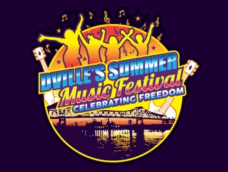 Dville’s Summer Music Festival celebrating Freedom logo design by REDCROW