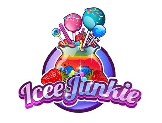 Icee Junkie logo design by DreamLogoDesign