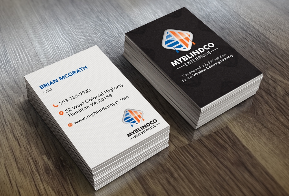 MyBlindCo Logo needs updating and the word enterprise  added bellow the Word MYBLINDCO.   logo design by KHAI