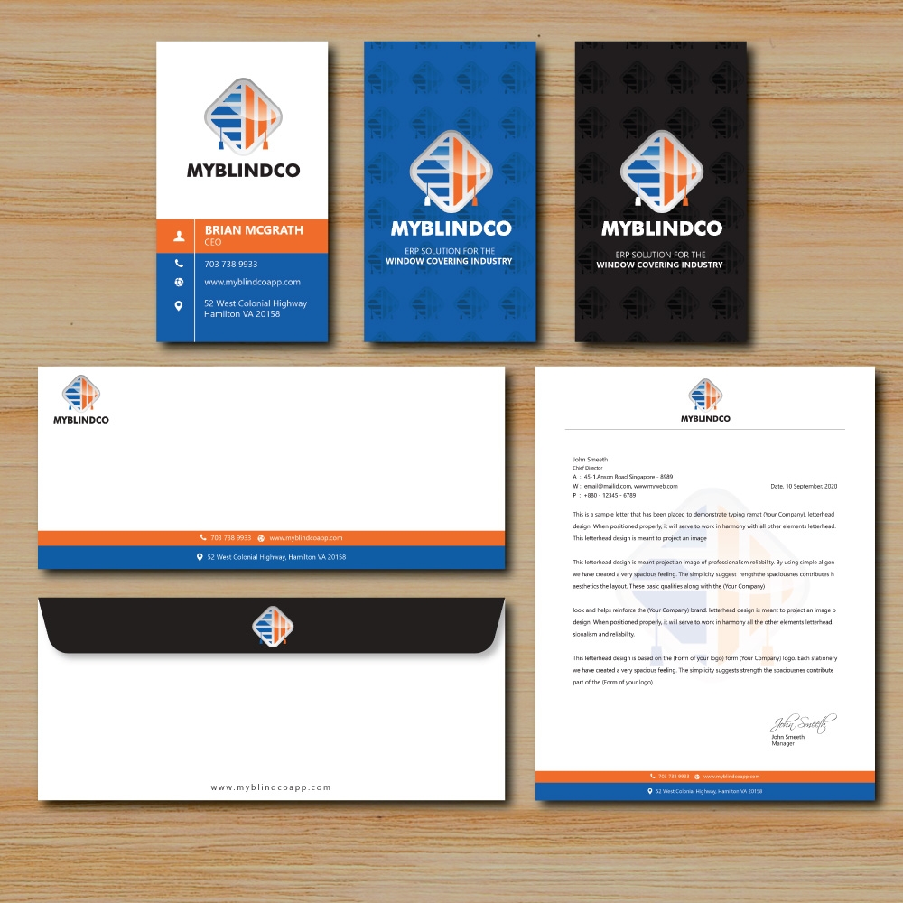 MyBlindCo Logo needs updating and the word enterprise  added bellow the Word MYBLINDCO.   logo design by Boomstudioz