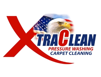 XtraClean Pressure Washing & Carpet Cleaning logo design by DreamLogoDesign