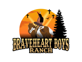 Braveheart Boys Ranch logo design by Kruger