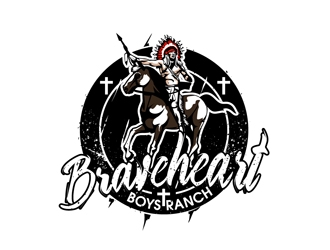 Braveheart Boys Ranch logo design by DreamLogoDesign