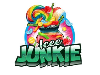 Icee Junkie logo design by DreamLogoDesign