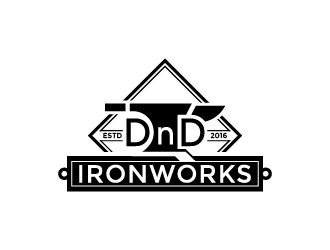 DnD Ironworks logo design by Anizonestudio