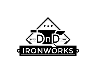 DnD Ironworks logo design by Anizonestudio