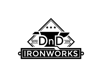 DnD Ironworks logo design by Anizonestudio