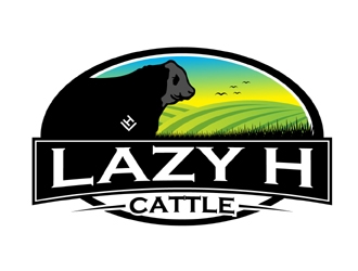 Lazy H Cattle logo design by MAXR