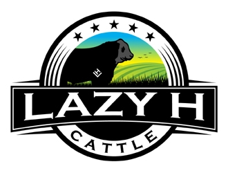 Lazy H Cattle logo design by MAXR