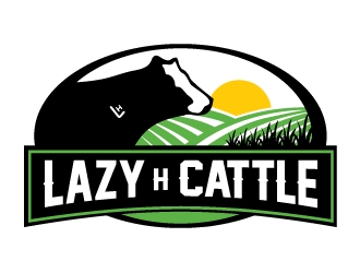Lazy H Cattle logo design by ruki