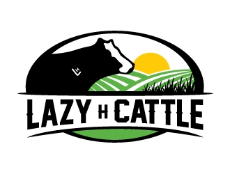 Lazy H Cattle logo design by ruki