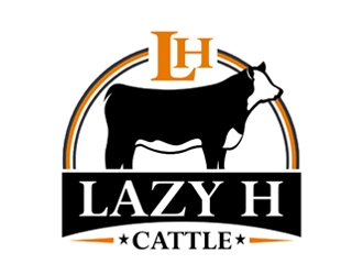 Lazy H Cattle logo design by ingepro