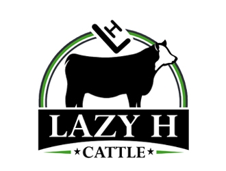 Lazy H Cattle logo design by ingepro
