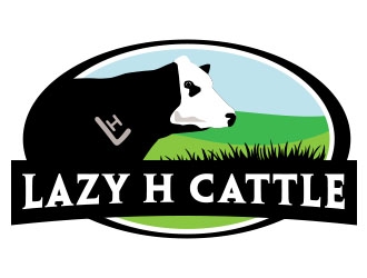 Lazy H Cattle logo design by Vincent Leoncito