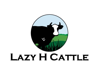 Lazy H Cattle logo design by desynergy