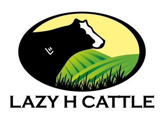 Lazy H Cattle logo design by ruki