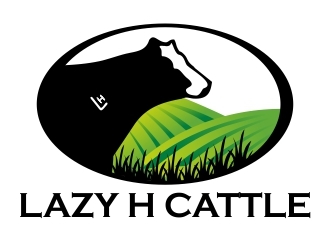 Lazy H Cattle logo design by ruki
