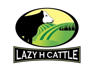 Lazy H Cattle logo design by dibyo