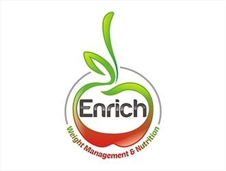 Enrich - Weight Management & Nutrition logo design by gitzart